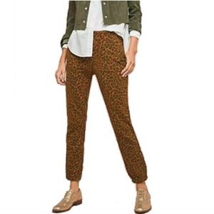 Anthropologie leopard print Jean joggers